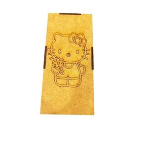 Handcrafted Hello Kitty wood coin bank Box